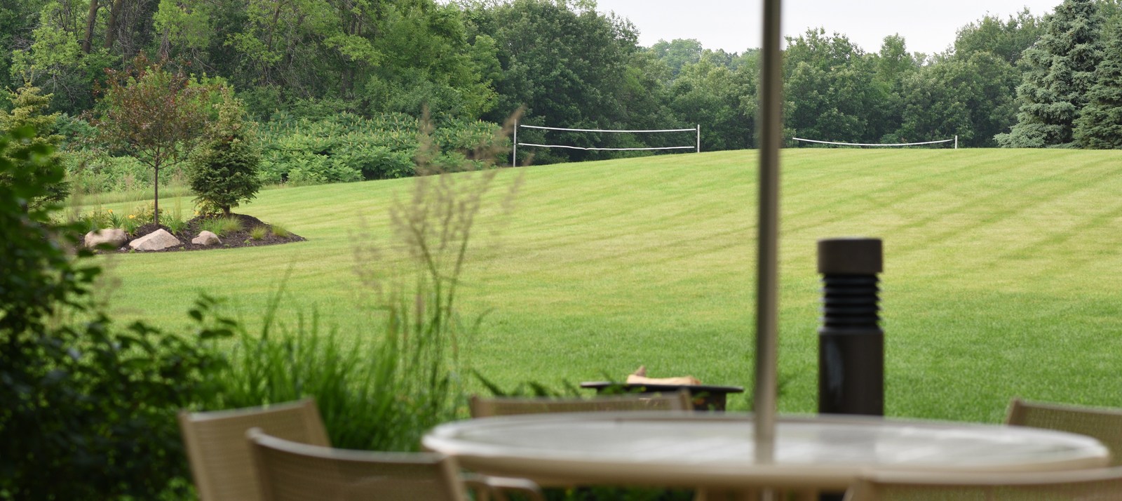 Garden Vista Patio with view of Volleyball Courts